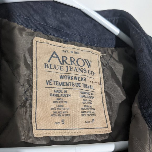 NWT Arrow Blue Jeans Co. Workwear Insulated Jacket Blue Size Small - Picture 7 of 7